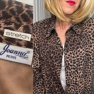 VTG Y2K Leopard Print Shacket wPockets Long sleeve